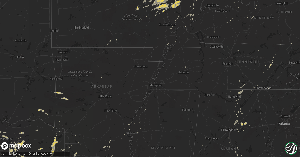 Hail map on June 21, 2011