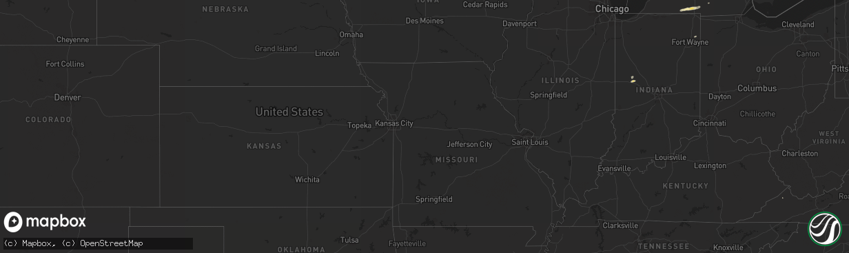 Hail map in Indiana on June 21, 2012