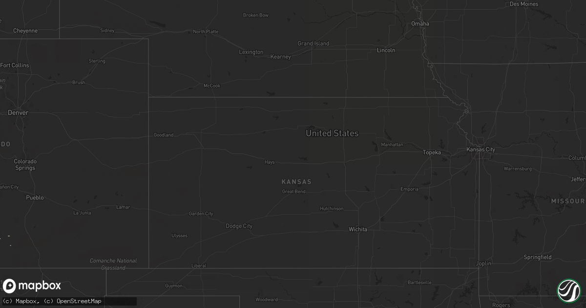 Hail map on June 21, 2012