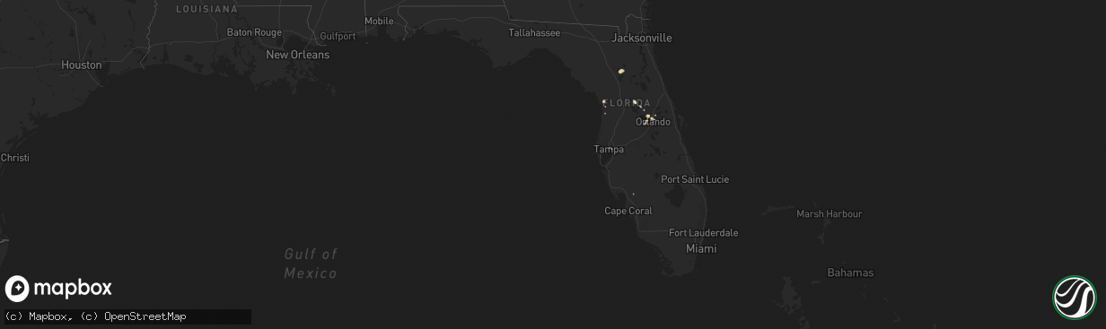 Hail map in Florida on June 21, 2013