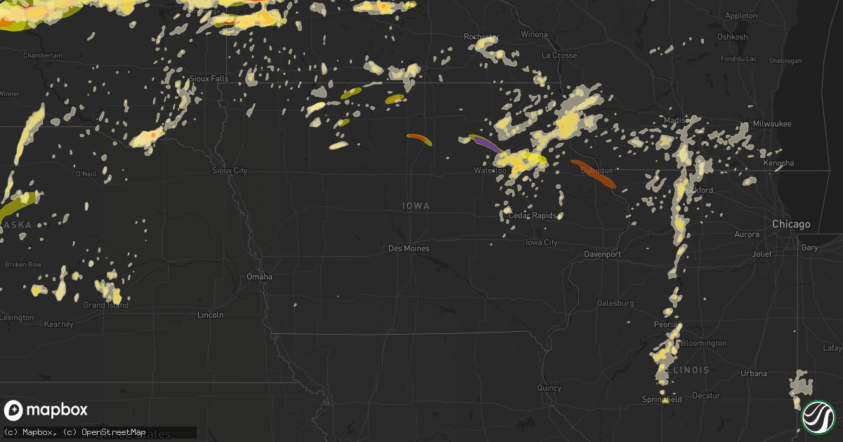 Hail map in Iowa on June 21, 2013