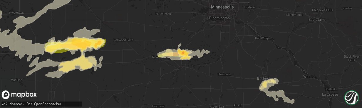 Hail map in Saint Peter, MN on June 21, 2013