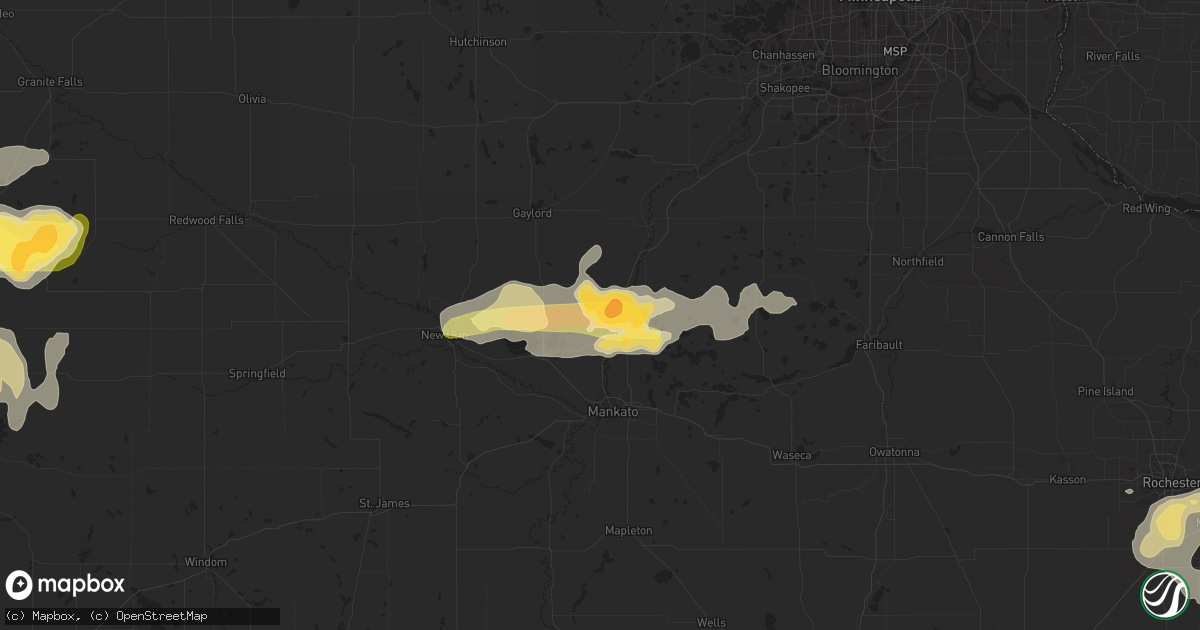 Hail map in Saint Peter, MN on June 21, 2013
