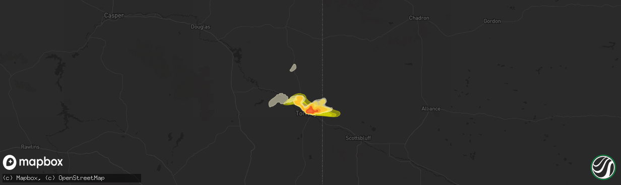 Hail map in Torrington, WY on June 21, 2013