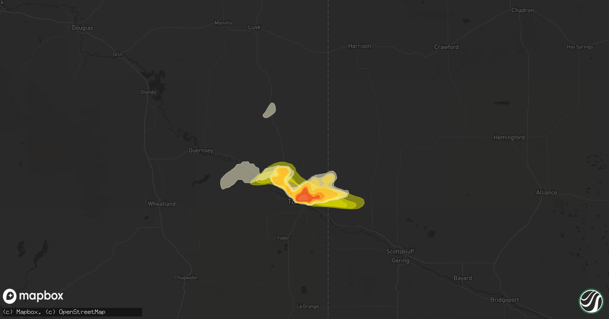 Hail map in Torrington, WY on June 21, 2013