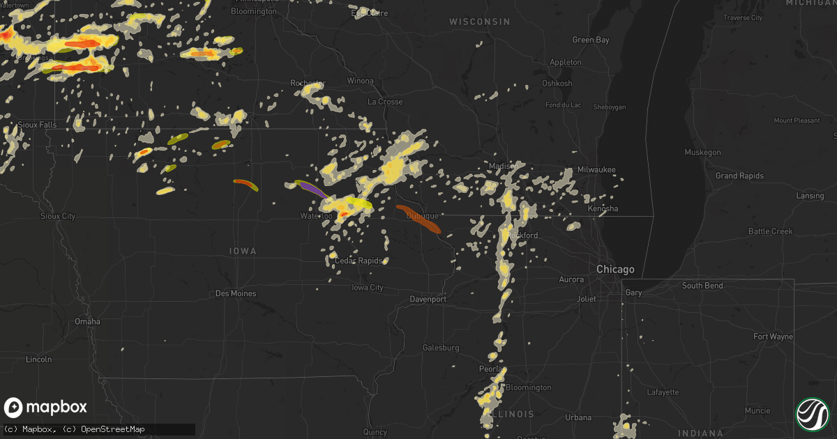 Hail map on June 21, 2013