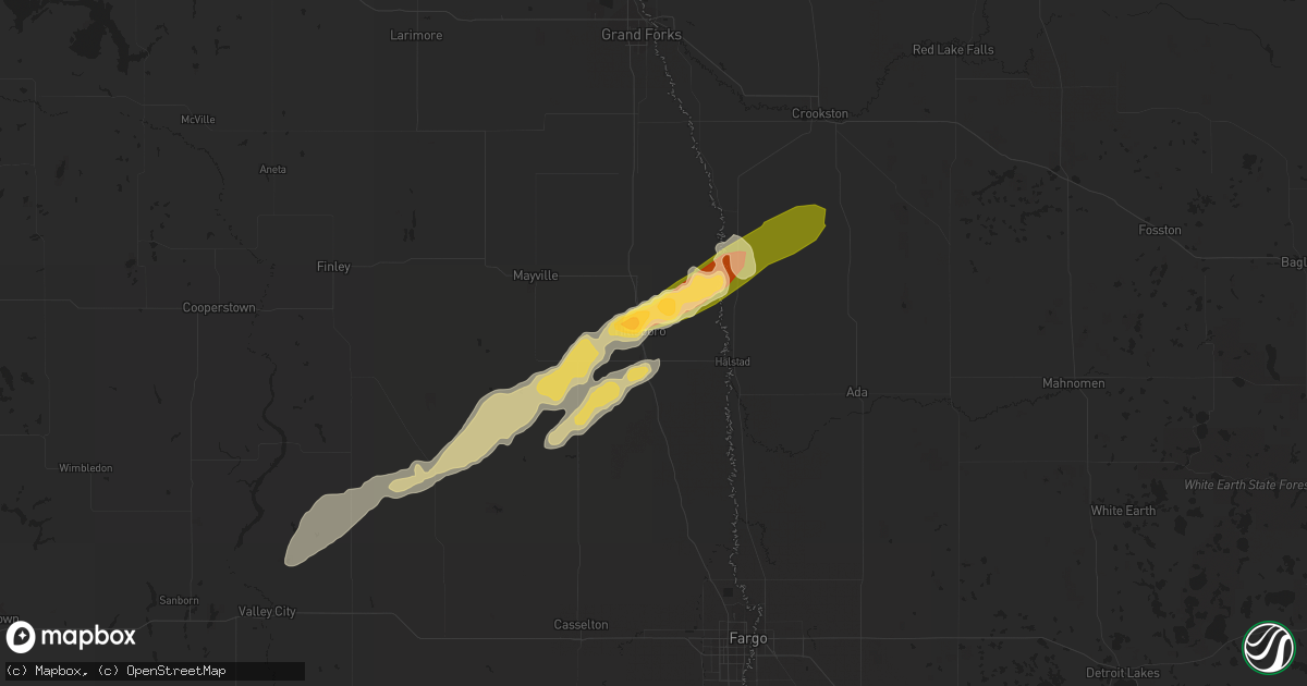 Hail map in Hillsboro, ND on June 21, 2014