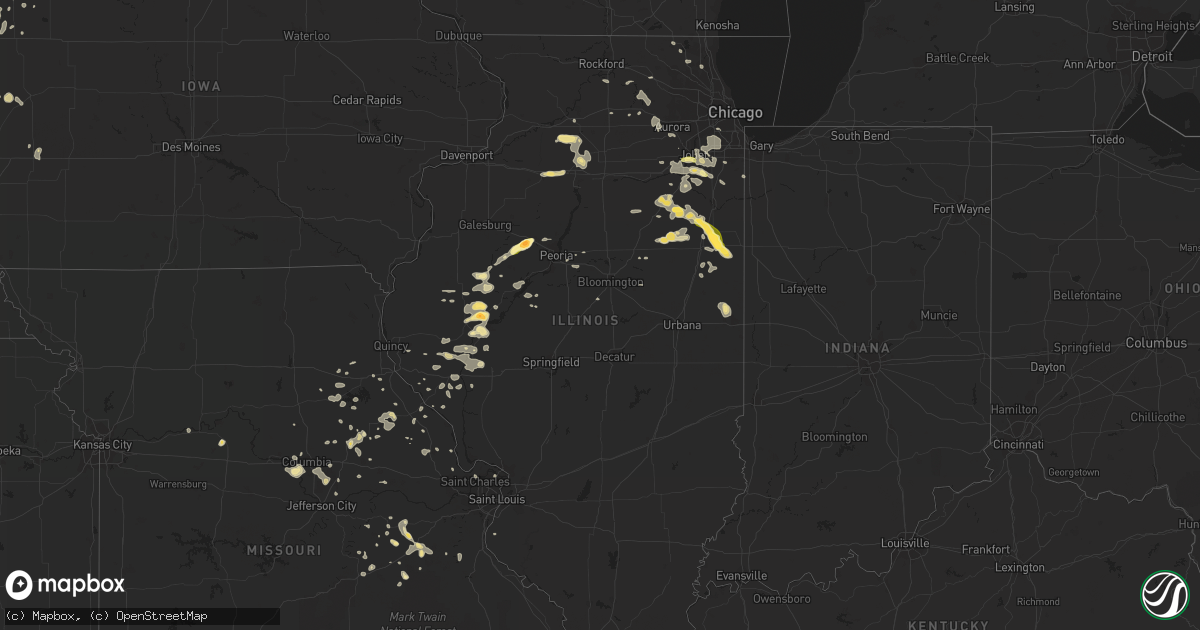 Hail map in Illinois on June 21, 2014