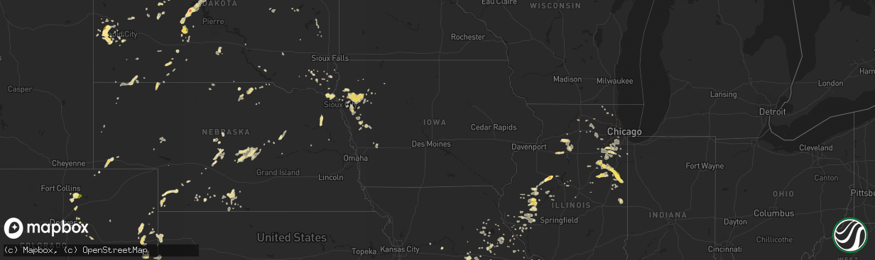 Hail map in Iowa on June 21, 2014