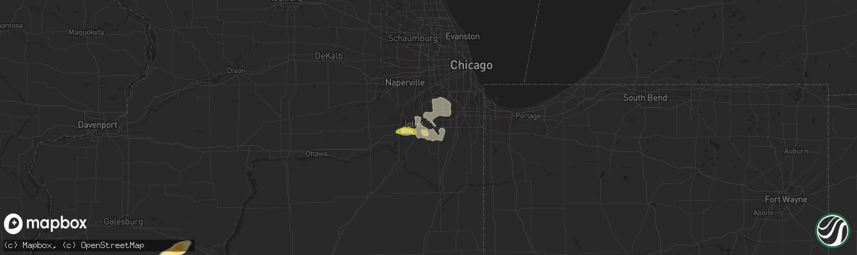 Hail map in New Lenox, IL on June 21, 2014