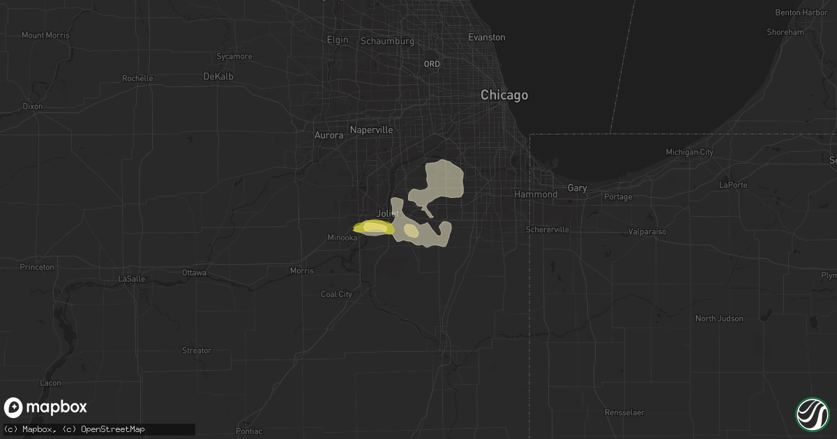 Hail map in New Lenox, IL on June 21, 2014