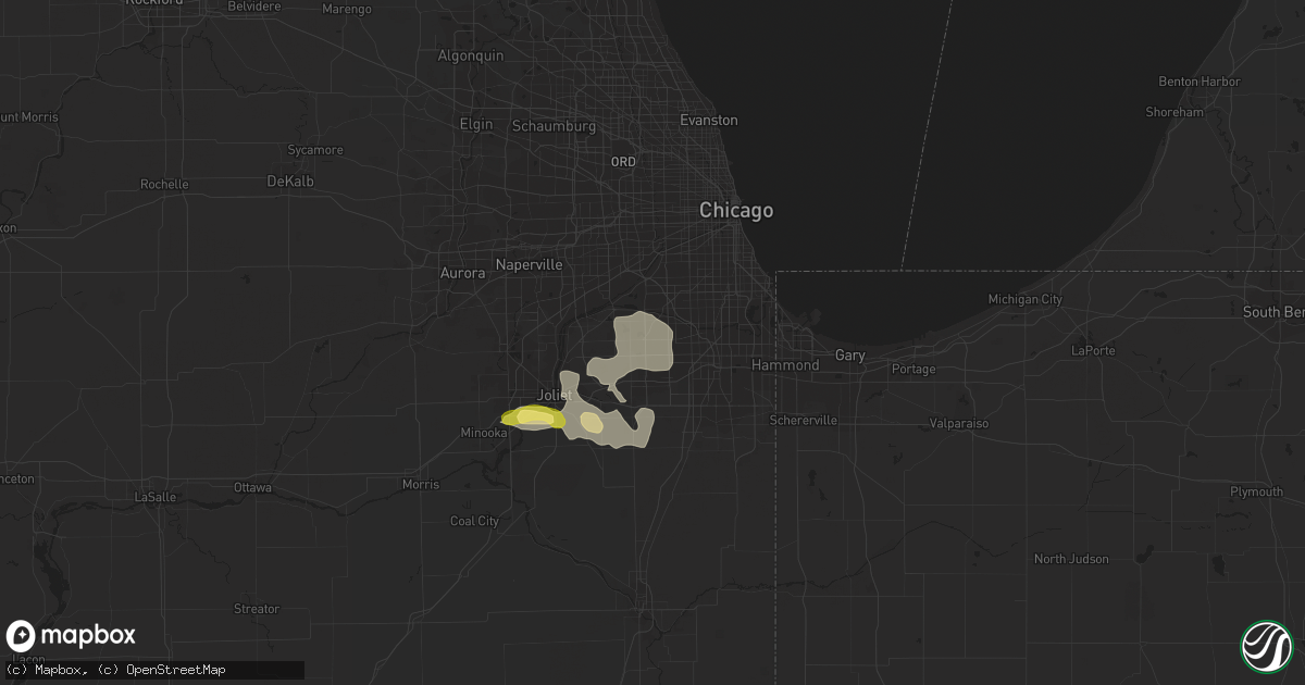 Hail map in Orland Park, IL on June 21, 2014