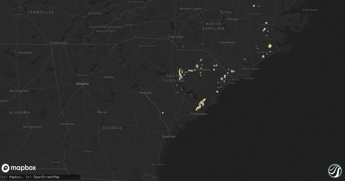 Hail map in South Carolina on June 21, 2014