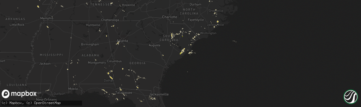 Hail map on June 21, 2014