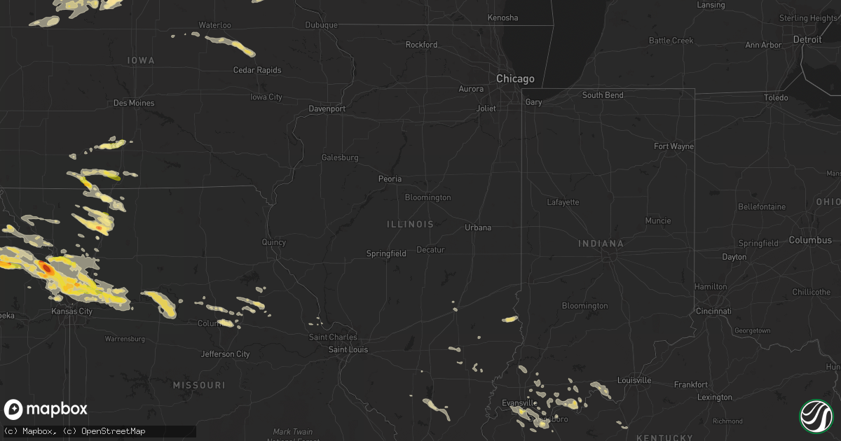 Hail map in Illinois on June 21, 2015