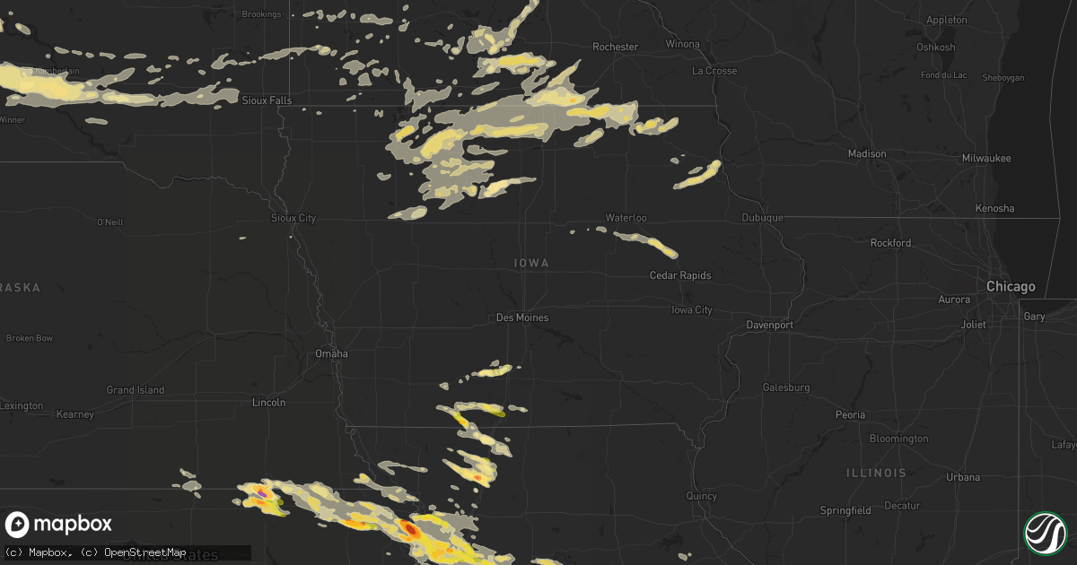 Hail map in Iowa on June 21, 2015