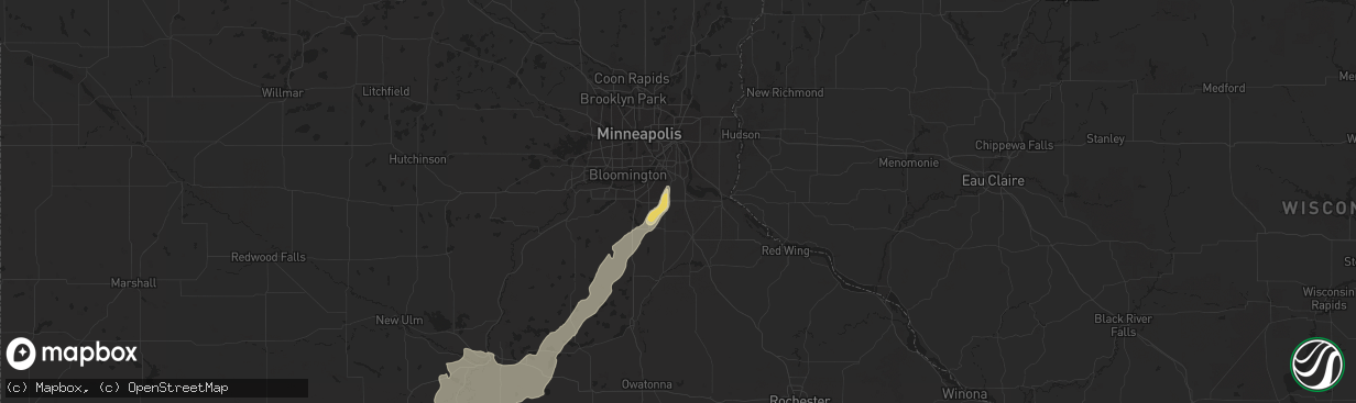 Hail map in Rosemount, MN on June 21, 2015