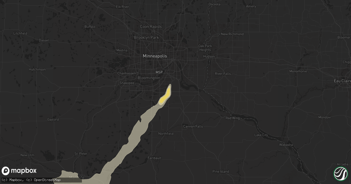 Hail map in Rosemount, MN on June 21, 2015