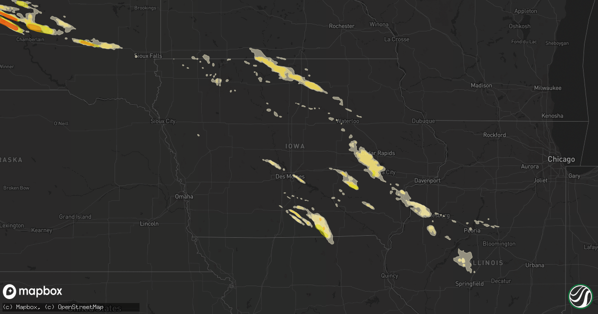Hail map in Iowa on June 21, 2016