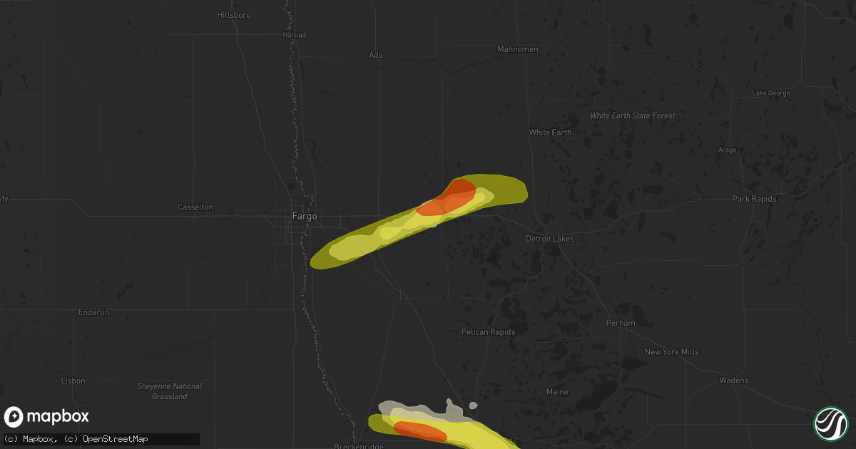 Hail map in Hawley, MN on June 21, 2017