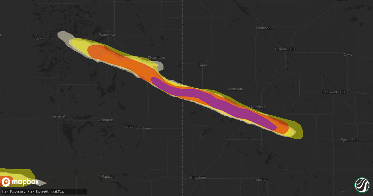 Hail map in Hendricks, MN on June 21, 2017