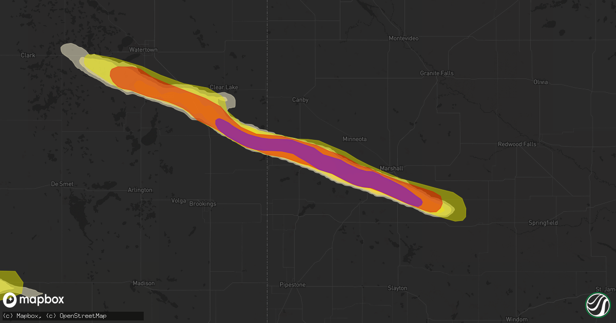 Hail map in Ivanhoe, MN on June 21, 2017