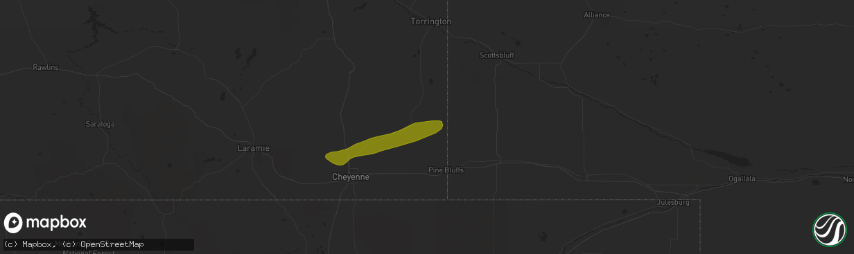 Hail map in Albin, WY on June 21, 2018