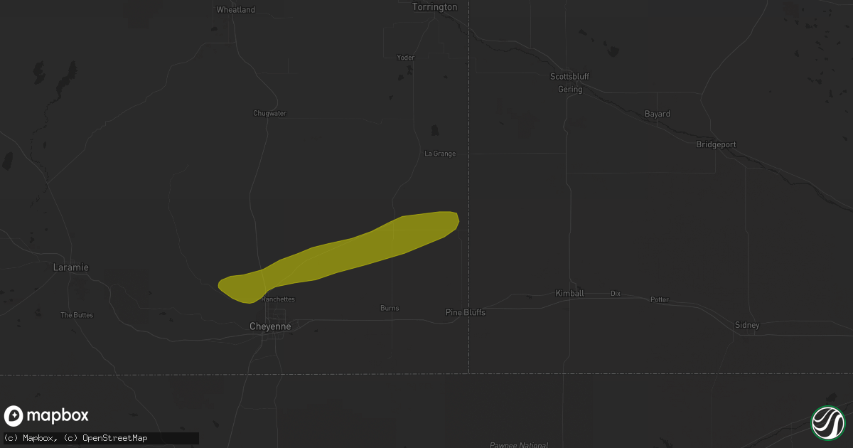 Hail map in Albin, WY on June 21, 2018