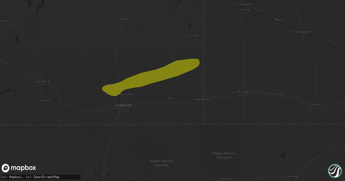 Hail map in Burns, WY on June 21, 2018
