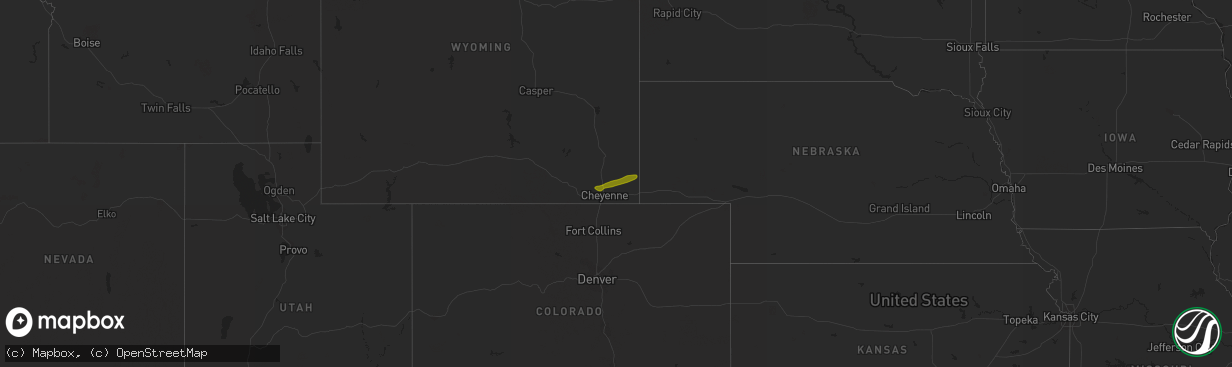 Hail map on June 21, 2018