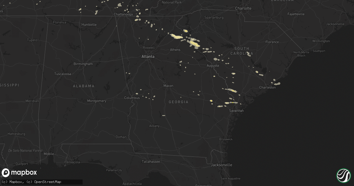 Hail map in Georgia on June 21, 2019