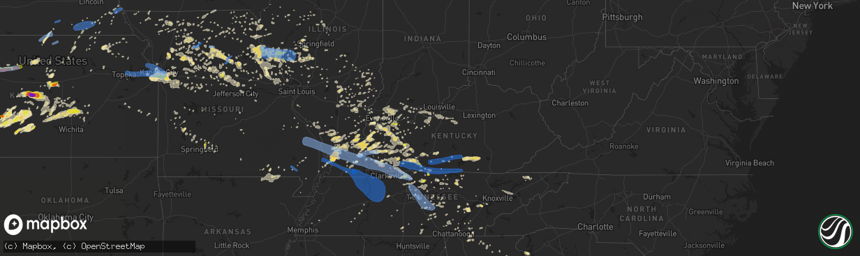 Hail map in Kentucky on June 21, 2019