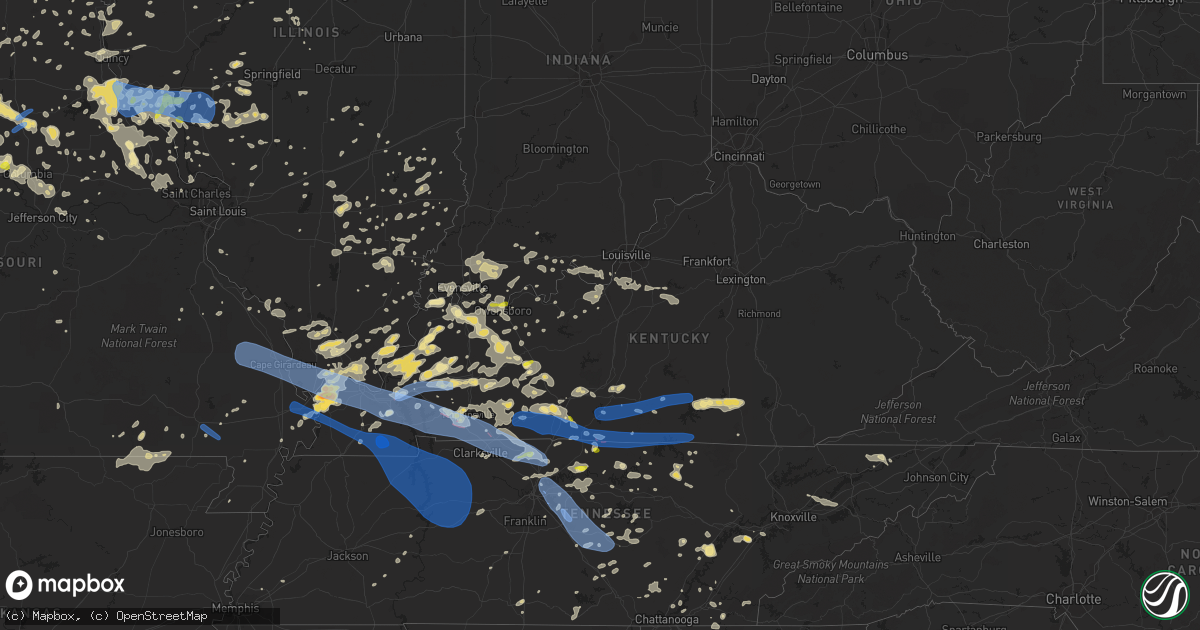 Hail map in Kentucky on June 21, 2019