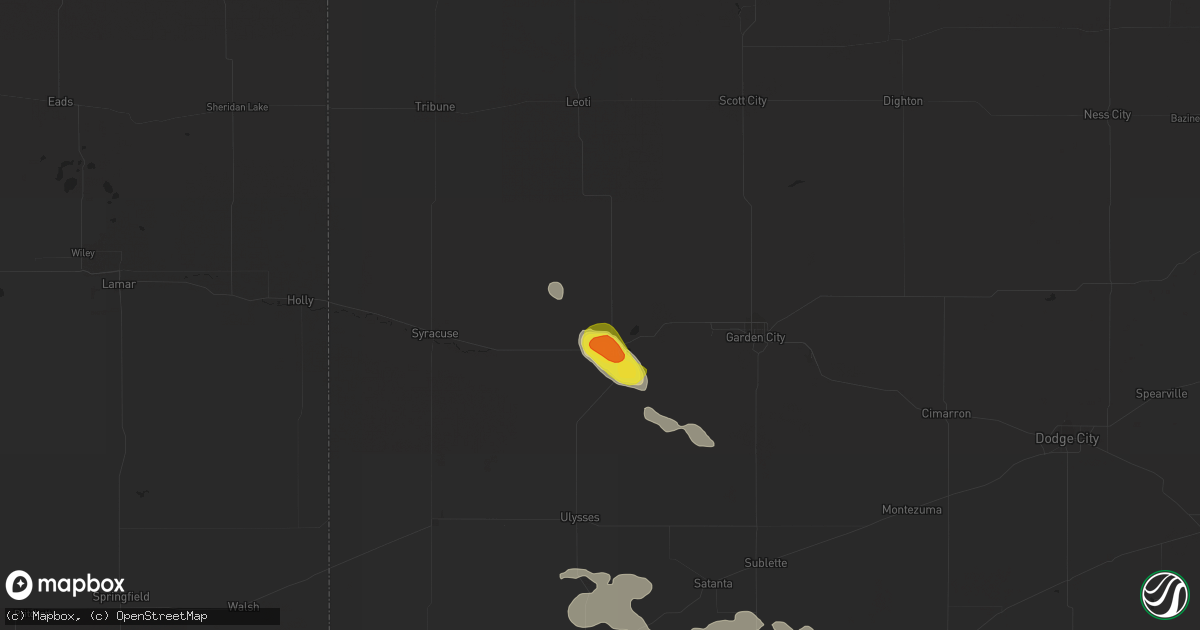 Hail map in Lakin, KS on June 21, 2020