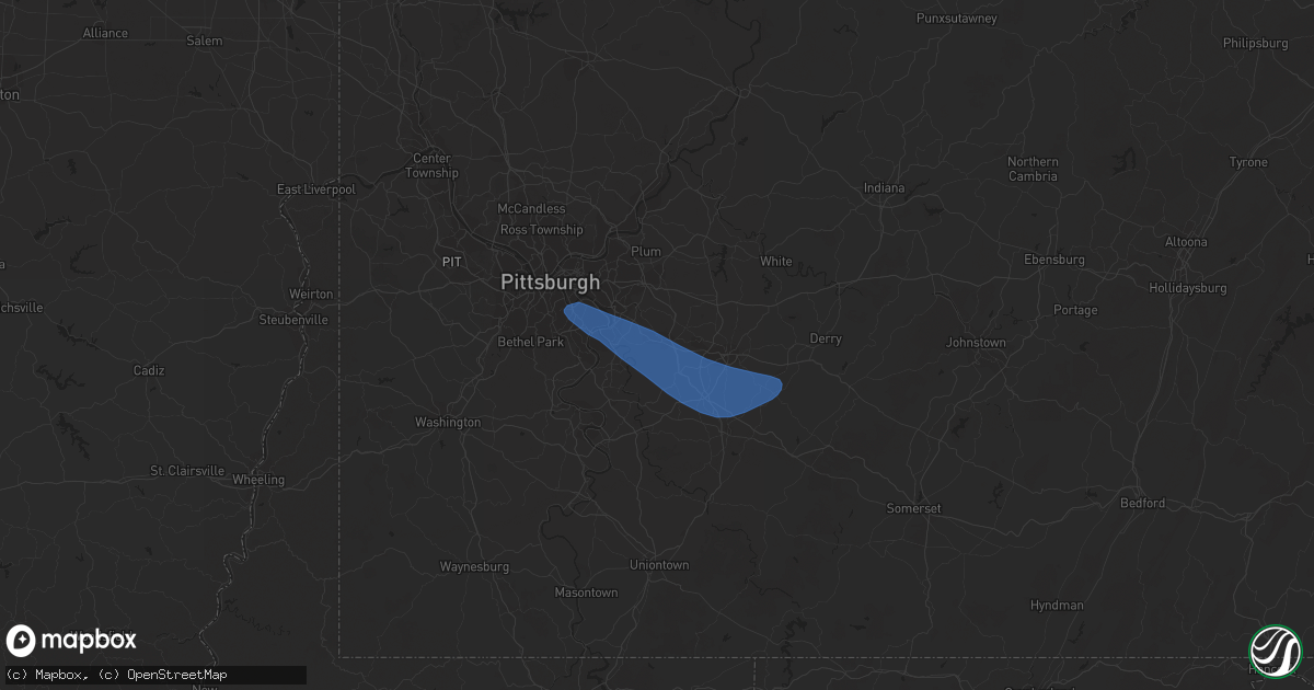 Hail map in Irwin, PA on June 21, 2021