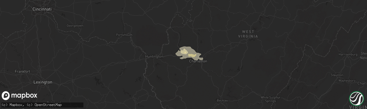 Hail map in Scott Depot, WV on June 21, 2021