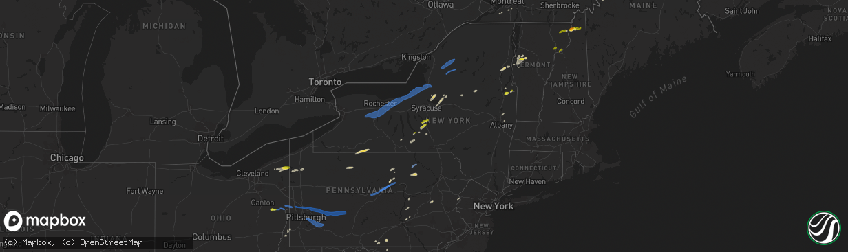 Hail map on June 21, 2021