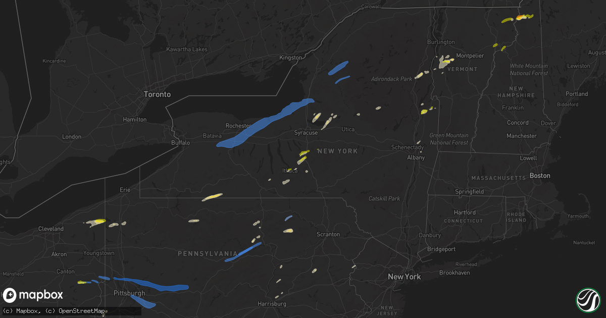 Hail map on June 21, 2021