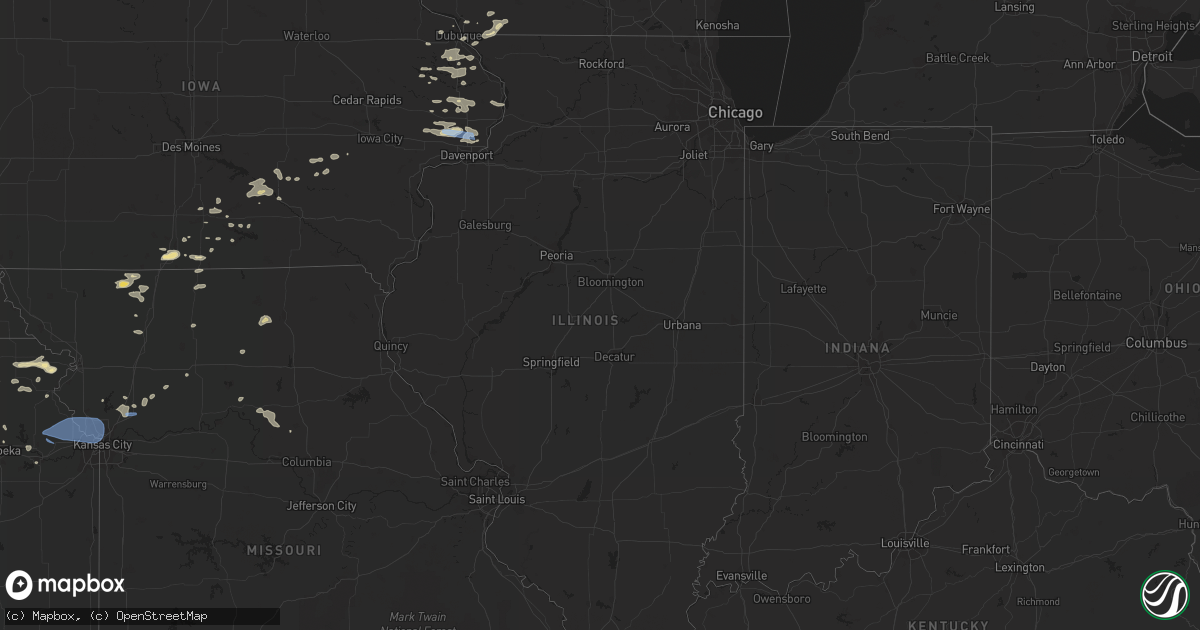Hail map in Illinois on June 21, 2022