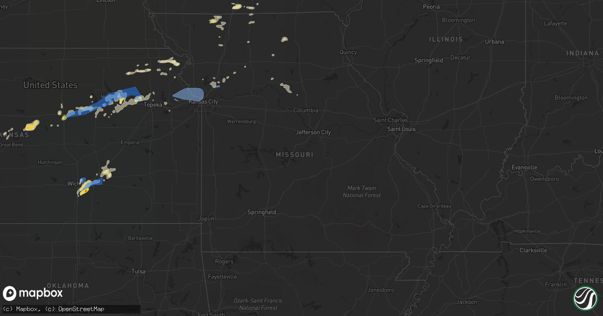 Hail map in Missouri on June 21, 2022