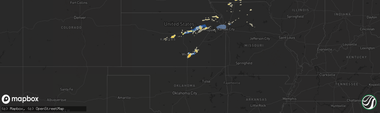 Hail map on June 21, 2022