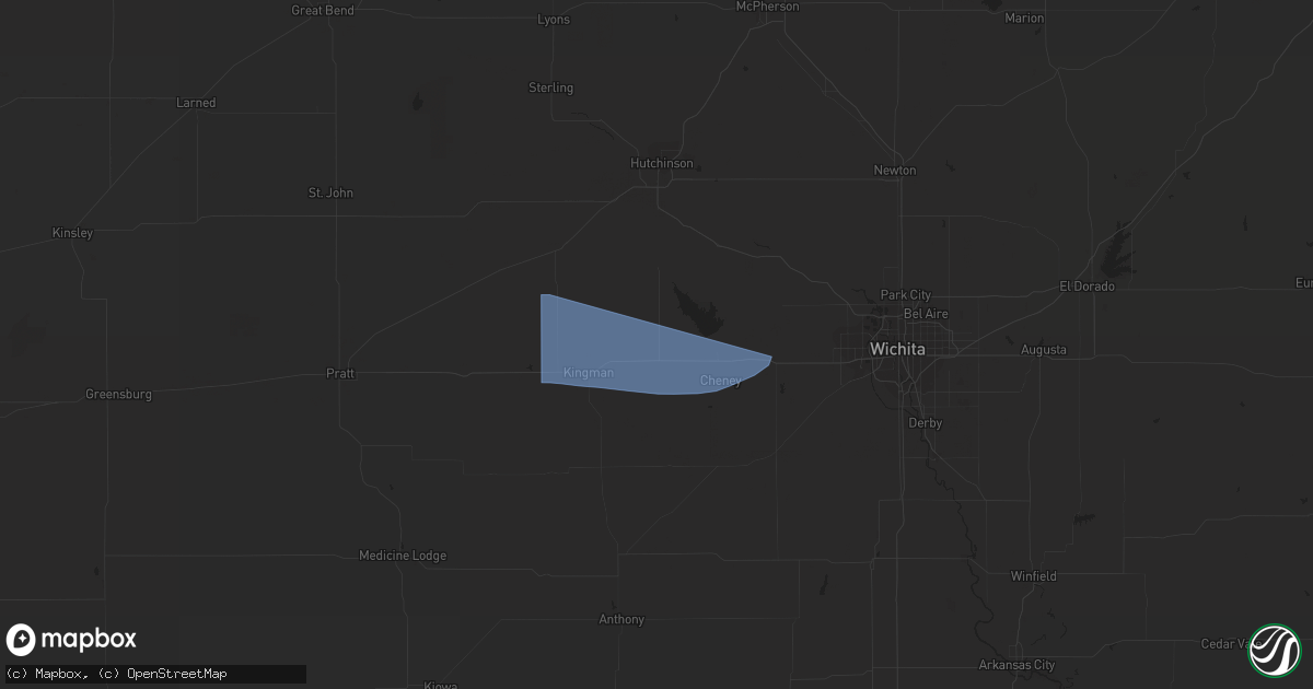 Hail map in Arlington, KS on June 21, 2023