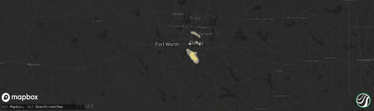 Hail map in Cedar Hill, TX on June 21, 2023