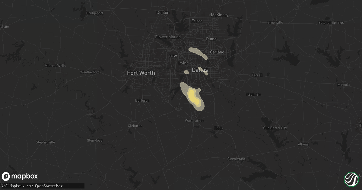 Hail map in Cedar Hill, TX on June 21, 2023