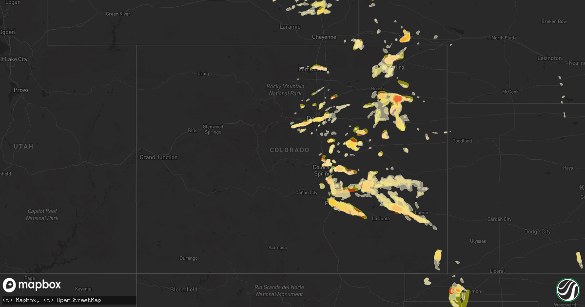 Hail Map in Colorado on June 21, 2023 - HailTrace