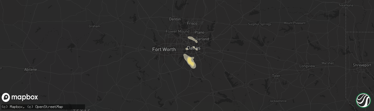 Hail map in Duncanville, TX on June 21, 2023