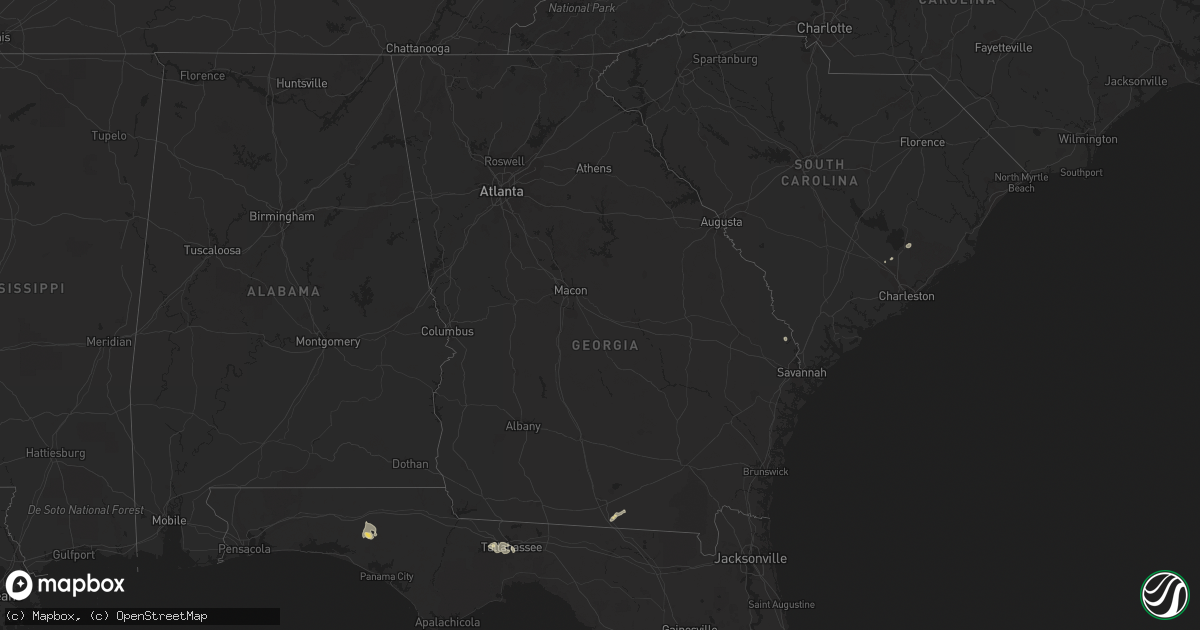 Hail map in Georgia on June 21, 2023