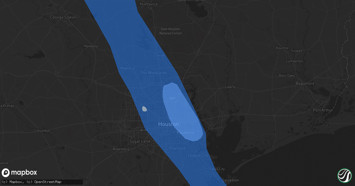 Hail map in Humble, TX on June 21, 2023