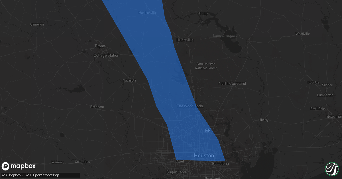 Hail map in Montgomery, TX on June 21, 2023