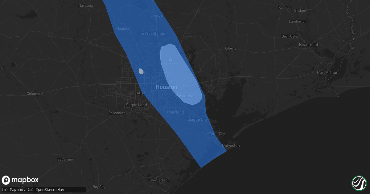 Hail map in Pasadena, TX on June 21, 2023